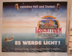Plakat der Gasthausbrauerei Leuchtturm
