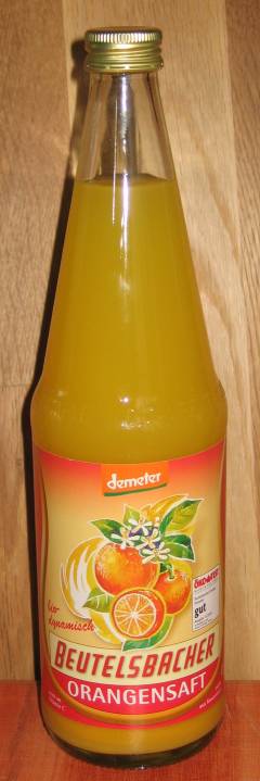 Demeter Orangensaft von Beutelsbacher