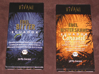 Vivani Edel-Bitter Ecuador Olivio und Caramel