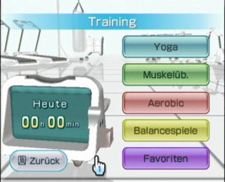 Wii-Fit Training Menu